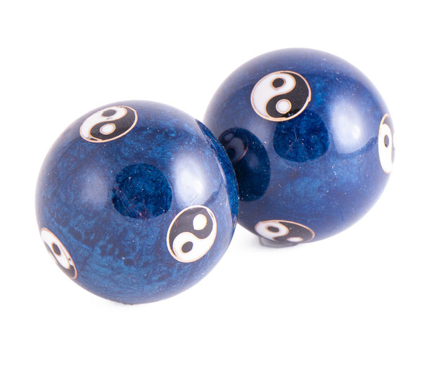 Qi-Gong Kugeln yin yang blau