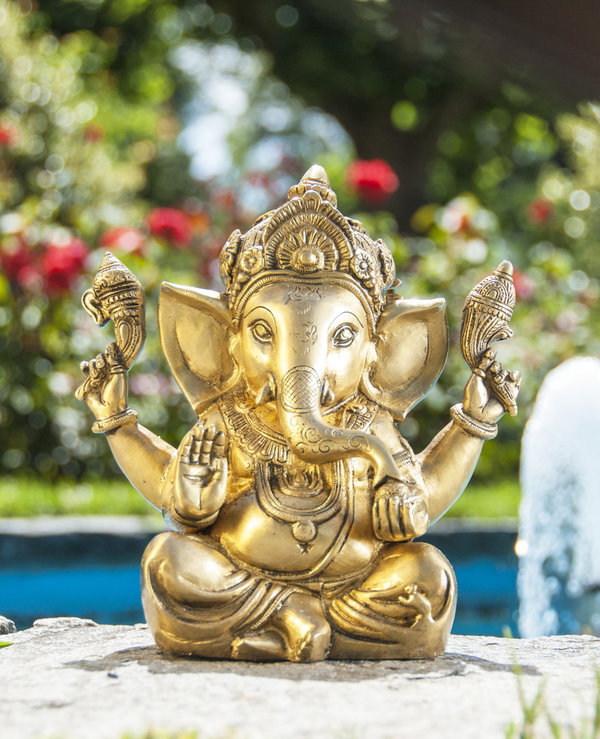 Ganesha, 23 cm Goldantik