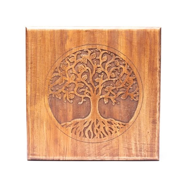 Altartisch/ Beistelltisch aus Mangoholz mit Lebensbaum